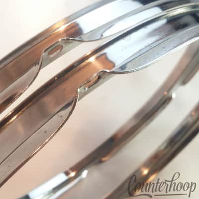 Ludwig 13" Tom Drum Rim/Hoop 6-Hole Batter Triple Flange Chrome Vintage 60s image 3