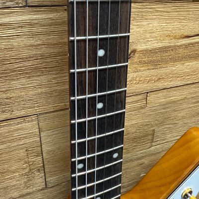 Epiphone 1958 Korina Explorer Guitar-"Inspired by Gibson Custom" Aged Natural -White Pickguard- w/Hard case. New! image 12