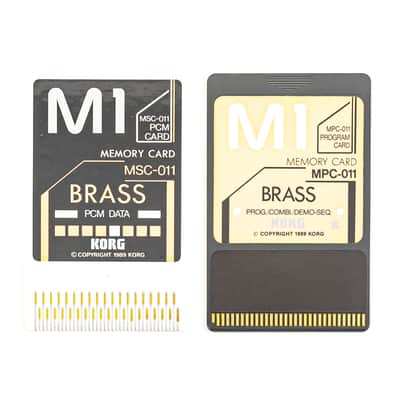 Korg M1 Brass Card MSC-011 + MPC-011 Memory Card + PCM Data Set with Sleeve image 2