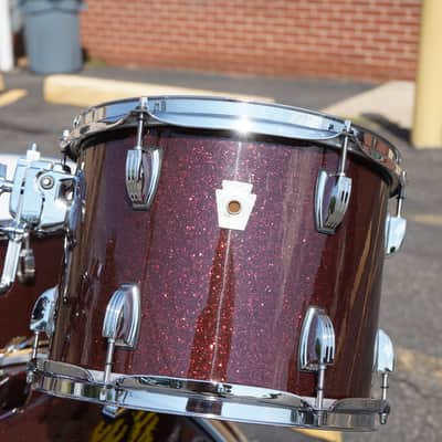 Ludwig USA Classic Maple 3pc Shell Pack - Burgundy Sparkle Wrap | 12", 16", 22" LUDWIG -USA Showroom Shell Pack! image 3