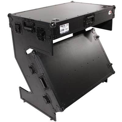 ProX XS-ZTABLEBL JR Portable Z-Style DJ Table Flight Case w Handles Wheels Black image 2
