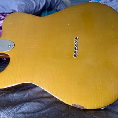 fender tele custom body 70's - nitro w/ roasted rosewood board neck image 4