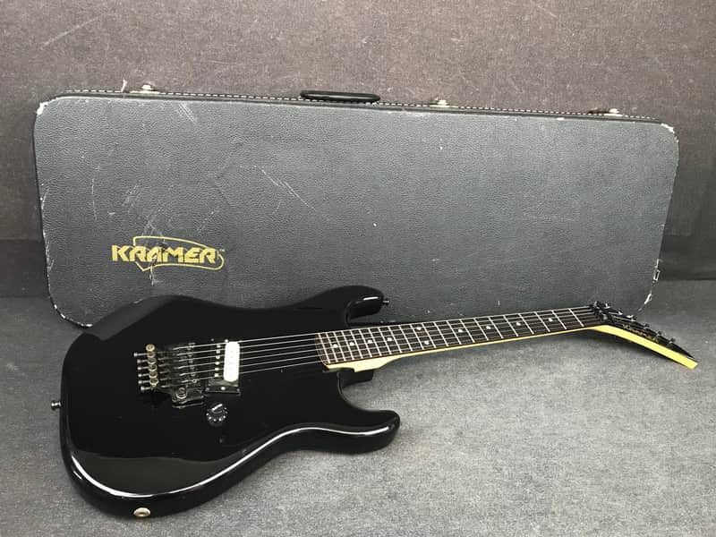 Vintage Kramer Beretta Black Electric Guitar  w/ Case and Whammy Bar image 1