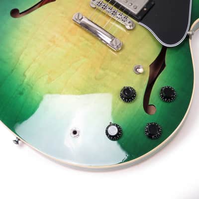 1997 Gibson ES-335 59 Dot Reissue Custom Shop - Rare Green Burst Finish - Figured Top - Custom Order One Off image 14