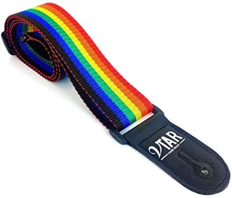 Vtar Vegan Rainbow Style Vegan Guitar Strap - UK Made image 1