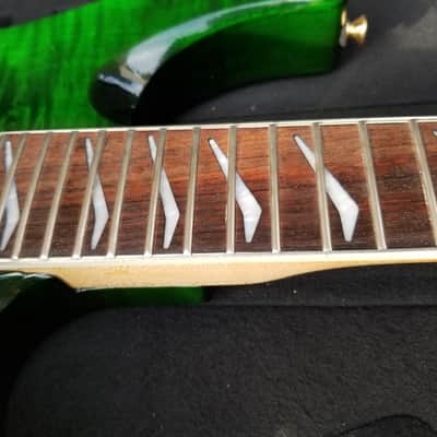 2000-2002 Hamer Californian Deluxe MIK Boomers  Green Flame 27 Frets Floyd Rose image 10