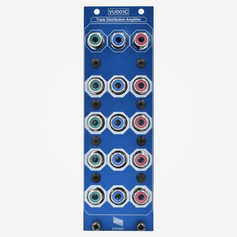 Syntonie VU001c Triple Distribution Amplifier Eurorack Component RCA and Sync Splitter For Eurorack Modular Video Synthesis image 1