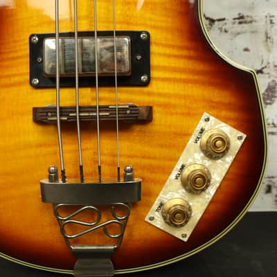 2008 Epiphone Viola Sunburst Hollowbody/Violin Electric Bass Guitar image 4