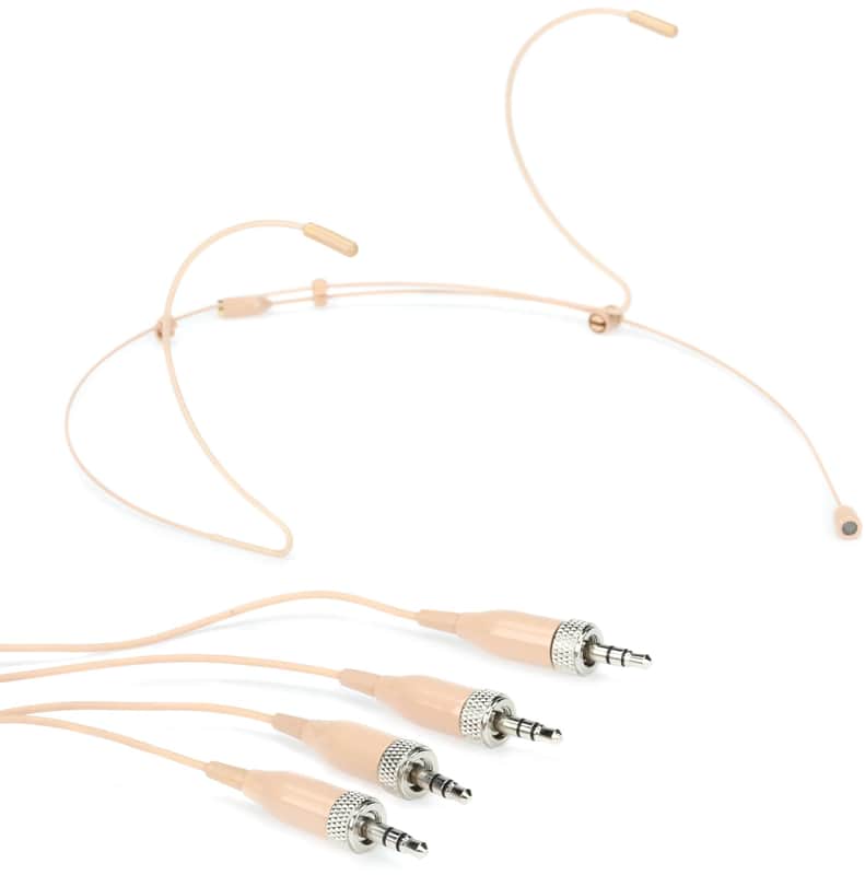 Galaxy Audio HSM4 Beige Dual-ear Omnidirectional Headset Condenser Microphone with 4 Detachable 3.5mm Cables - Compatible with Major Wireless Bodypack Transmitters image 1