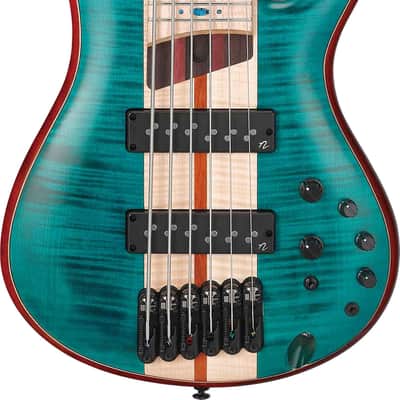 Ibanez SR1426B-CGL Premium SR Electric Bass 6-String - Caribbean Green Low Gloss + Gig Bag image 1