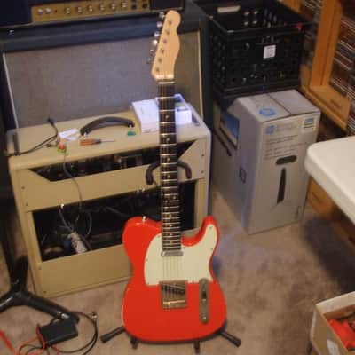 MJT Telecaster Guitar Fiesta Red Musikraft neck Quartersawn tele aged relic not fender ZCD image 2
