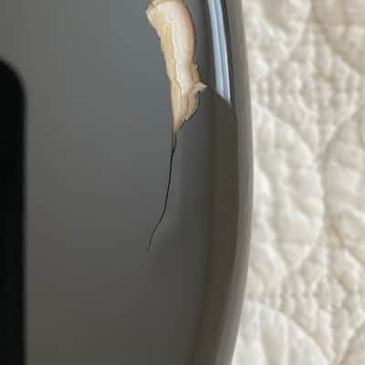 Squier Classic Vibe Bass VI, black, has chip on back, otherwise mint image 3