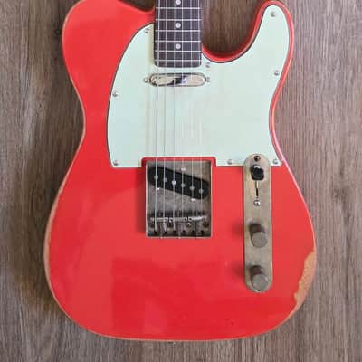Big River “Moses” T-Style • Aged Fiesta Red Nitro • Roasted Maple/Rosewood Neck • A5 Vintage Style P/U’s image 2