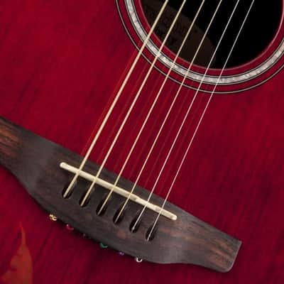 Ovation Celebrity Acoustic/Electric Guitar - Trans Ruby Red image 3