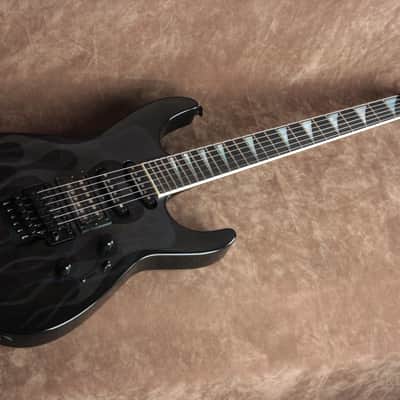 Jackson Custom Shop USA Soloist Stainless Frets 2019 Black Ghost Flames image 3