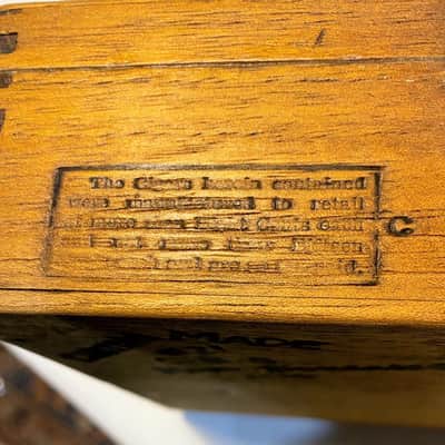 Custom 4-String Cigar Box Guitar – Antique Pre-WWII Mahogany Box – As Found image 6