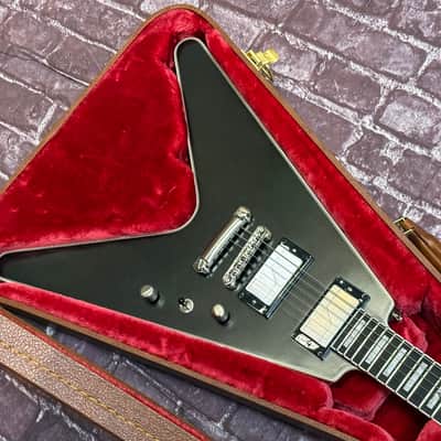 Epiphone Flying V Prophecy 2024 Black Aged Gloss w/ UPGRADED GIBSON CASE New Unplayed 6lbs12oz #158 image 4