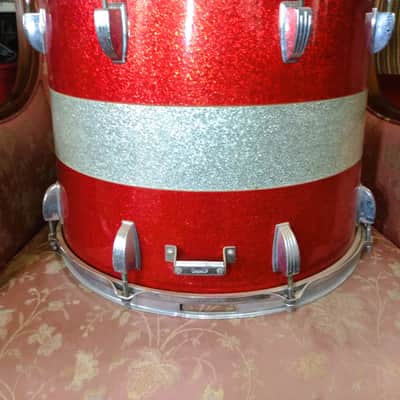 Ludwig 12x15 Parade Snare 1960s - Red Silver Bild 5