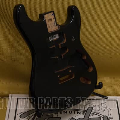 099-7103-706 Fender Deluxe Series Stratocaster Alder Guitar Body Black image 2
