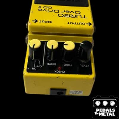 Boss OD-2 Turbo OverDrive (Black Label) 1985 - 1988 - Yellow - X18010 image 3