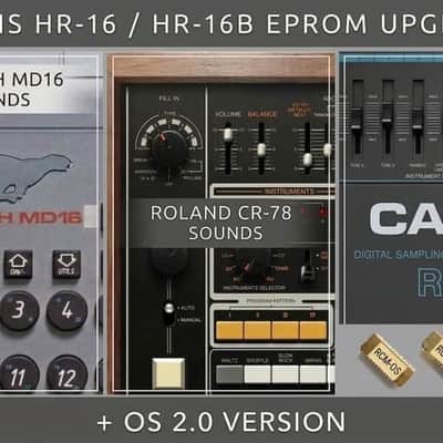 Alesis HR-16 / HR-16B EPROM Upgrade - Casio RZ-1, Roland CR-78 & Cheetah MD16 Sounds + OS 2.0