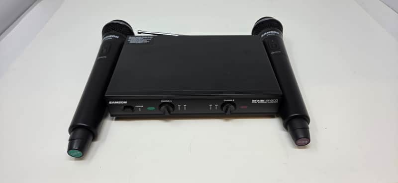 B-Stock - Samson Stage 200 Dual Channel Wireless Handheld Mic System - D Band - WITH WARRANTY image 1