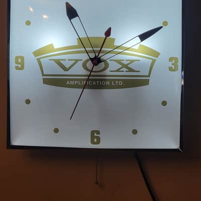 Vox Amplifiers Dealer Style Light-Up Clock Killer Cool Man Cave/Garage Item image 3
