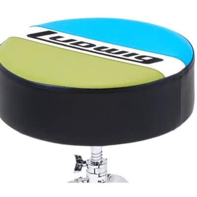 Ludwig LAC49TH Atlas Classic Round Drum Throne, Blue/Olive image 2