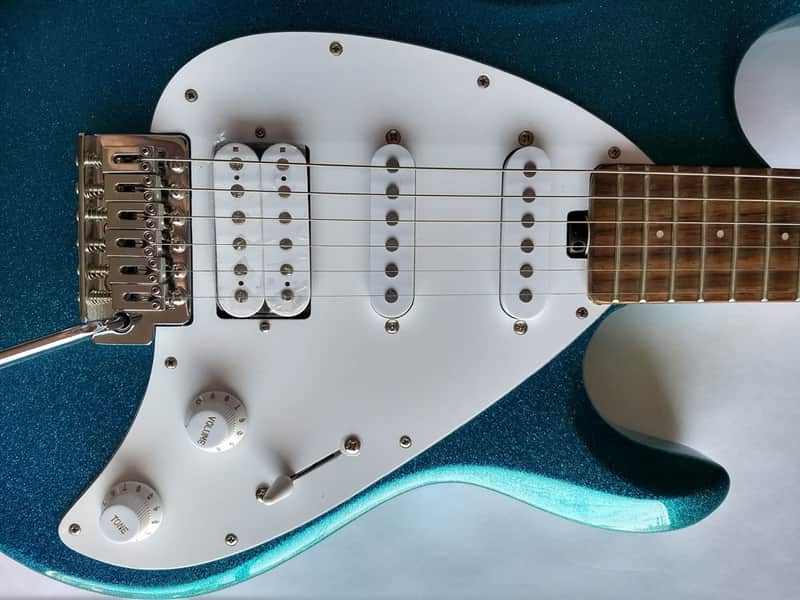 OLP MM4 Blue Officially Licensed Ernie Ball Music Man Silhouette