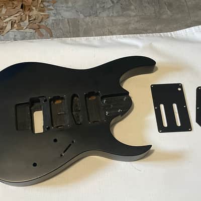 2009 Indonesian Ibanez RG5EX1 Flat Black Basswood Guitar Body Floyd Ready image 1