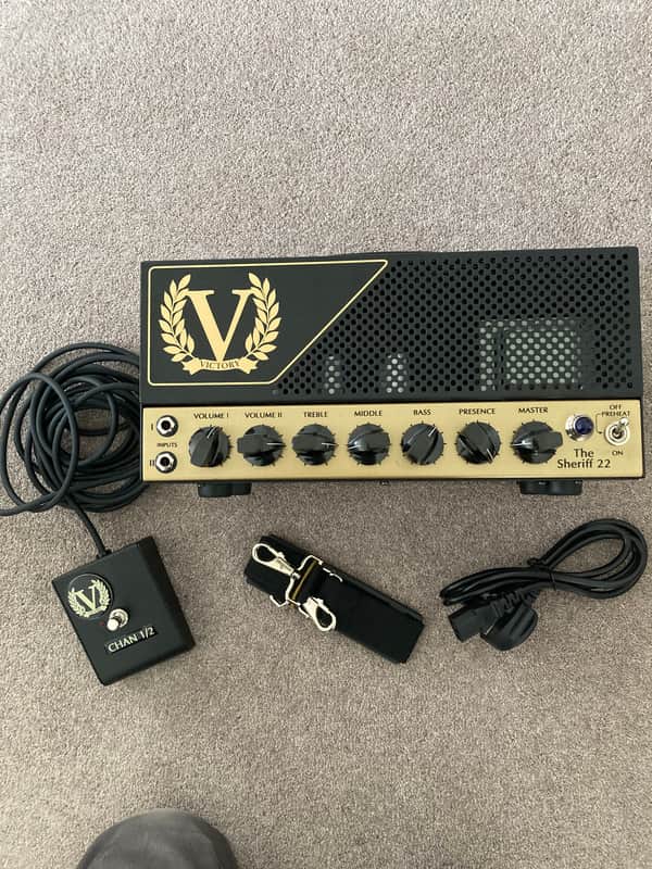 Victory Amps Sheriff 22 Compact Series 2-Channel 22-Watt Guitar Amp Head 2010s - Black/Gold image 1
