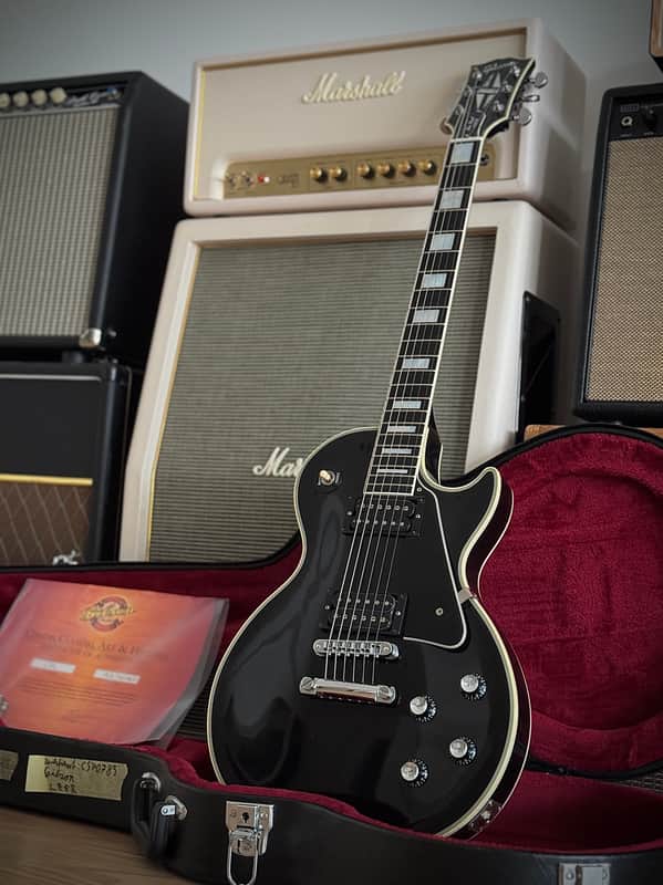 Gibson Custom Shop Les Paul Custom EB/CH seltenes Exemplar mit Chrome Hardware! 2007 - Ebony with Chrome Hardware image 1