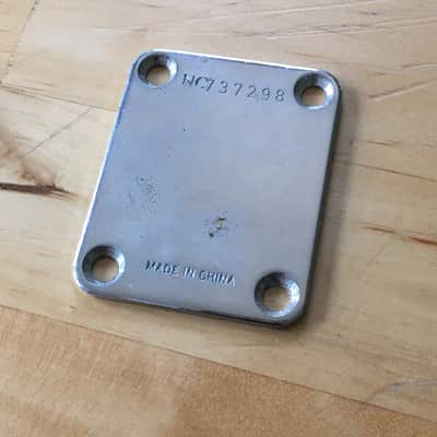 Vintage 1997 - 1998 Fender Squier Neck Plate Chrome Plating Original Light Relic NC Serial image 1