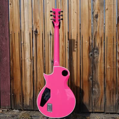 ESP CUSTOM SHOP Eclipse CTM - Ebony- Neon Pink 6-String Electric Guitar w/ Case image 10