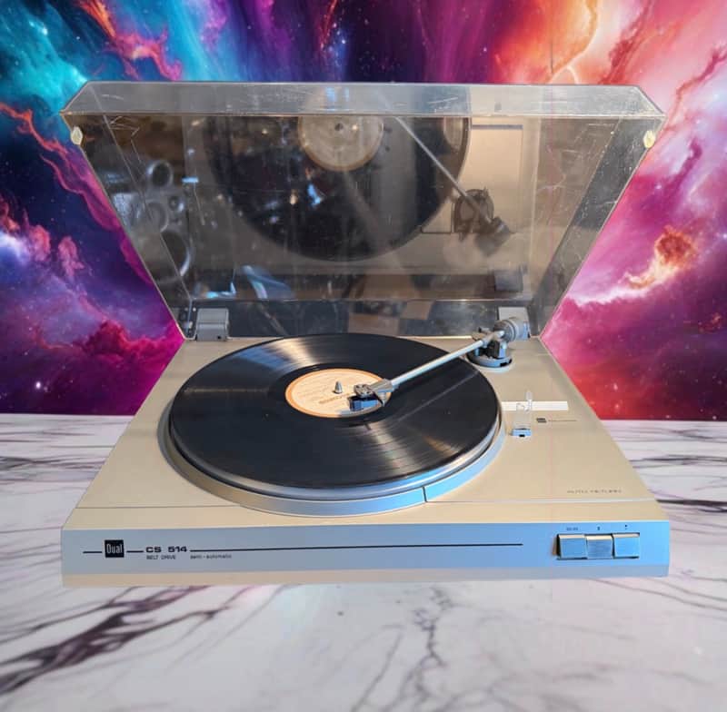 Dual CS 514 Silver Turntable Record Player DN 239 Cartridge Fresh Service Rare! image 1