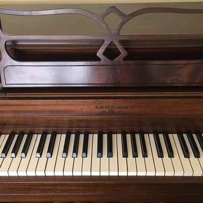 H. W. Perlman Spinet Upright Piano 1951-1954 Honey Brown Bild 3