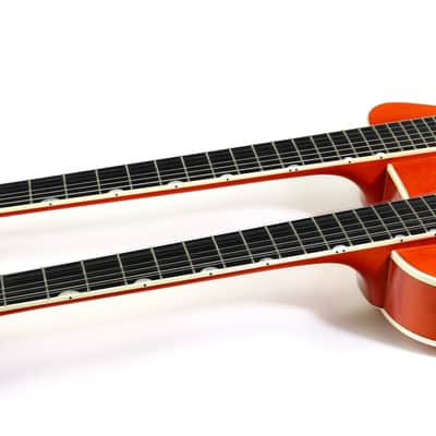 Gretsch G6120-6/12 Chet Atkins Nashville Double Neck Guitar MIJ Made In Japan Orange Rare! c 1997 image 15