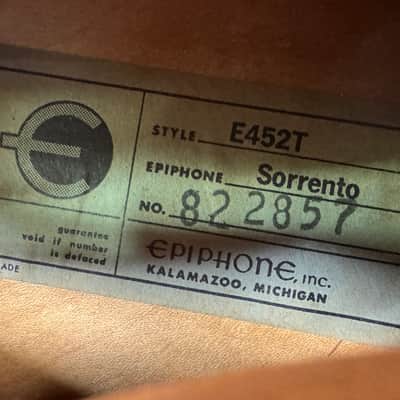 Epiphone Sorrento 1966 - Sunburst # 822857 image 6