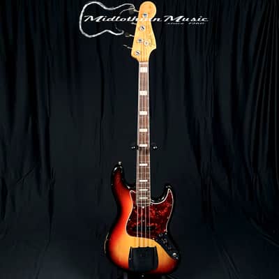 Fender 1966 Vintage USA 4-String Jazz Bass - Sunburst Gloss Finish w/Case USED image 1