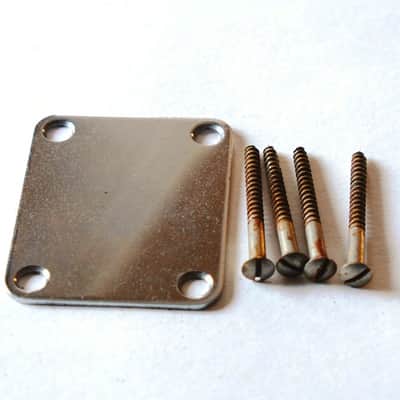 Aged 50s Vintage Neckplate 4 Hole GuitarSlinger Parts fits to Tele ® image 1