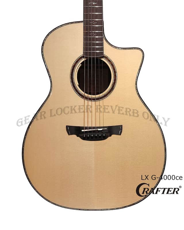 Crafter LX G-4000ce all solid Alpine Spruce & Macassar Ebony grand auditorium electronic guitar with LR BAGGS Anthem pickup image 1