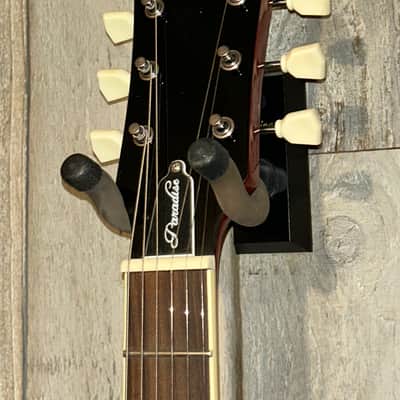 NEW Vintage V100-AFD Reissued Paradise Series Single Cut - Flamed Amber, Support Small Business and Buy It Here! image 8