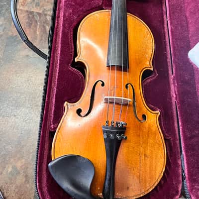 Unbranded German made 4/4 full size violin 20th century - Natural image 1