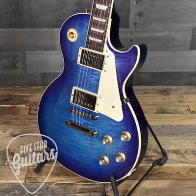 Gibson Les Paul Standard 60s Figured Top - Blueberry Burst with Hard Shell Case image 9