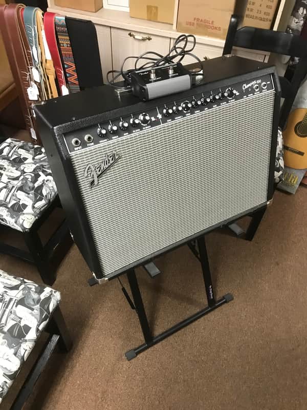 Fender Champion 100 watt 2x12 combo guitar Amplifier Amp w/ footswitch, stand - used - Local Pickup image 1
