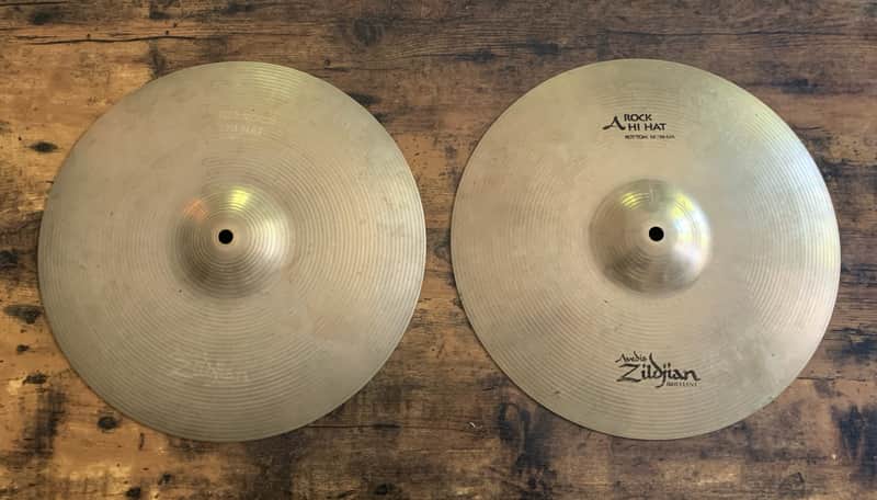 Zildjian Avedis 14” Brilliant Rock Hihat Cymbals image 1