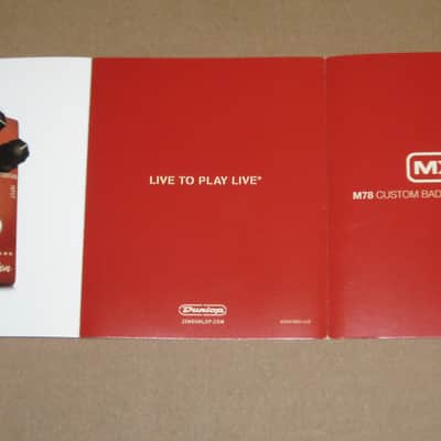 very lightly handled / mostly very clean MXR EMPTY BOX for M78 Custom Badass '78 Distortion (NO pedal) +original Instructions, original Warranty / Registration (2010s-2020s) BOX: black cardboard with silver color MRX logo / LABELS: red & black image 21