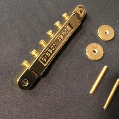 Gibson PBBR-065 Historic Non-Wire ABR-1 Tune-O-Matic Bridge and Aluminum stop bar Tailpiece Gold -Combo image 9