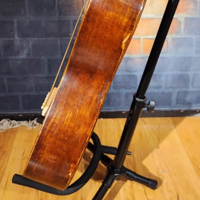 Very Early & Super Cool German Made 1850s-70’s Parlor Acoustic Natural w/ '30s Chipboard Case image 13