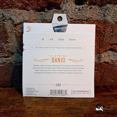 D'Addario Tenor Banjo | (9-30) Medium Nickel Banjo Strings (4-String, Loop End) image 2